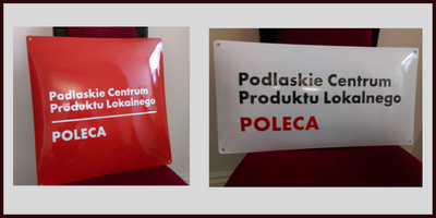 Dwie tablice PCPL czerwona i biała.